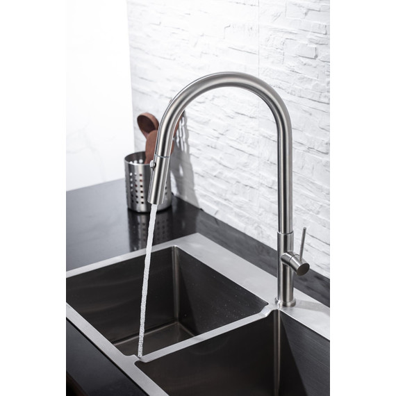 Смеситель для кухни Allen Brau Sprungfeder 5.60002-SS, сталь браш фото 2