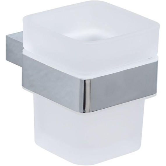 Стакан для зубных щеток Allen Brau Infinity 6.21002-00, цвет белый/хром фото 