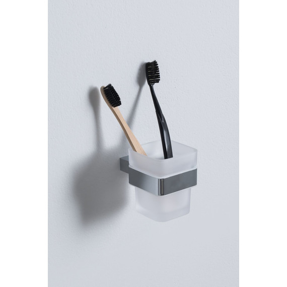 Стакан для зубных щеток Allen Brau Infinity 6.21002-00, цвет белый/хром фото 2