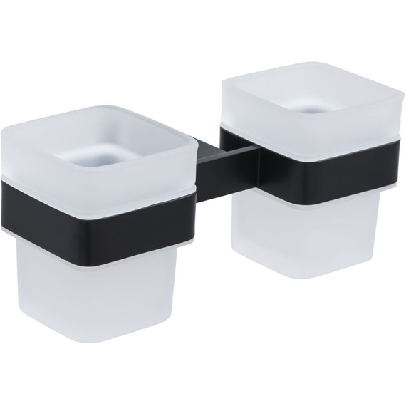 Стакан двойной Allen Brau Infinity 6.21003-31, цвет белый/чёрный матовый фото 