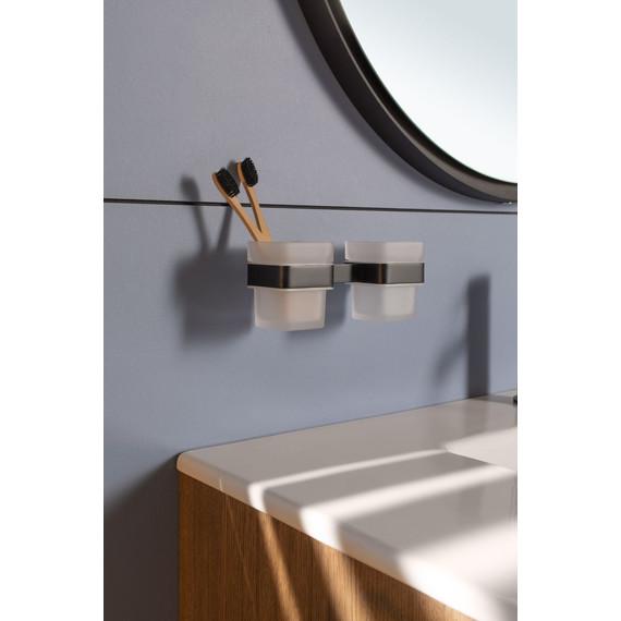 Стакан двойной Allen Brau Infinity 6.21003-31, цвет белый/чёрный матовый фото 3