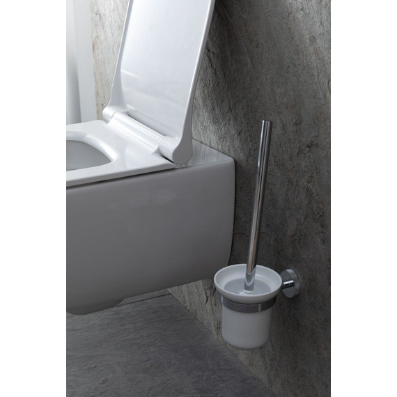 Ершик для унитаза Allen Brau Priority 6.31008-BN, цвет белый/никель браш фото 3