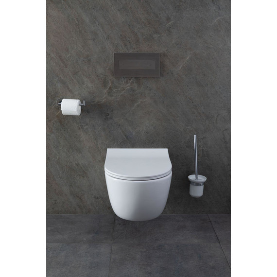 Ершик для унитаза Allen Brau Priority 6.31008-BN, цвет белый/никель браш фото 4