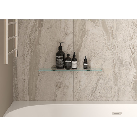 Полка стеклянная Allen Brau Priority 6.31013-BN 50 см, цвет никель браш фото 3