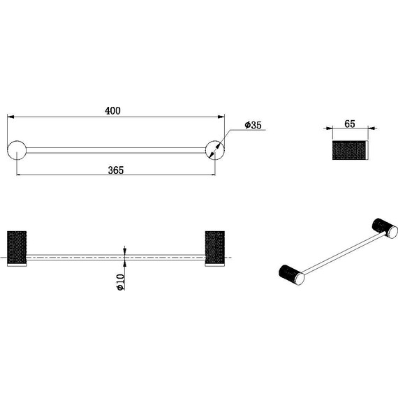 Полотенцедержатель Allen Brau Priority 4.0 6.31С11-BN, цвет никель браш фото 2