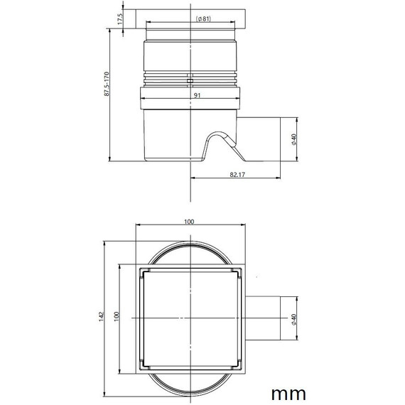 Трап Allen Brau Priority 10 см 9.50025.GB, золото браш фото 2