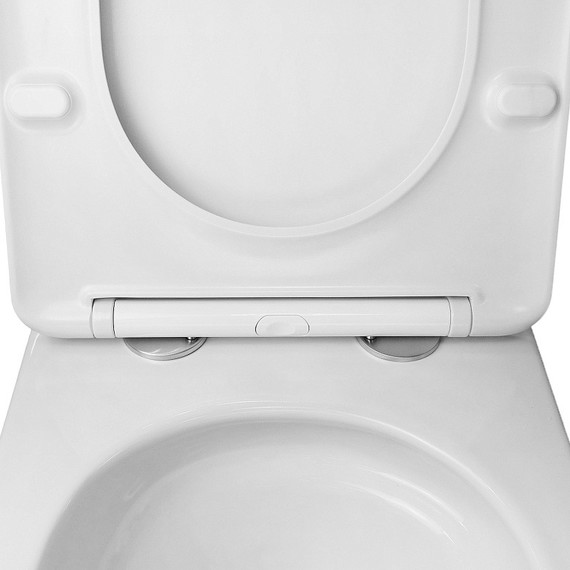 Унитаз подвесной Azario Lista AZ-1177T с тонким быстросъемным сиденьем микролифт (Система смыва Торнадо) фото 8