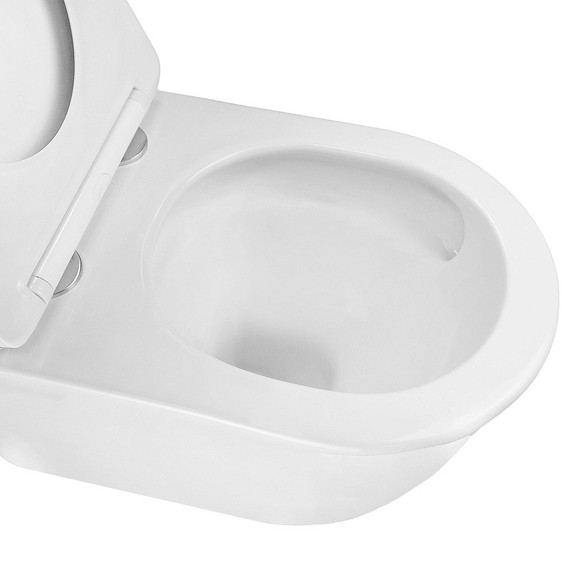 Унитаз подвесной Azario Lista AZ-1177T с тонким быстросъемным сиденьем микролифт (Система смыва Торнадо) фото 9