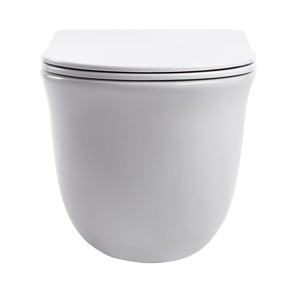 Унитаз подвесной Azario Lista AZ-1177T с тонким быстросъемным сиденьем микролифт (Система смыва Торнадо) фото 3