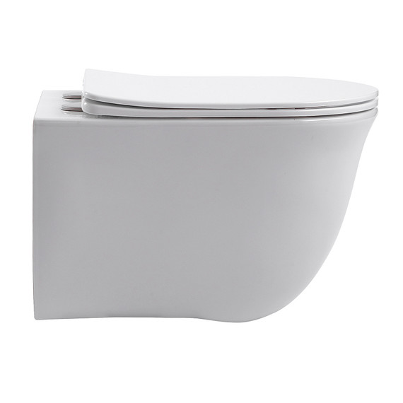 Унитаз подвесной Azario Lista AZ-1177T с тонким быстросъемным сиденьем микролифт (Система смыва Торнадо) фото 2