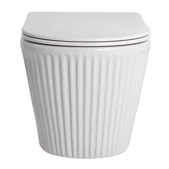 Унитаз подвесной Azario Still AZ-1909T с тонким быстросъемным сиденьем микролифт (Система смыва Торнадо) фото 2