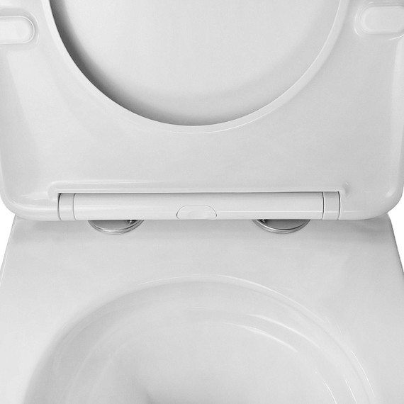 Унитаз подвесной Azario Still AZ-1909T с тонким быстросъемным сиденьем микролифт (Система смыва Торнадо) фото 9