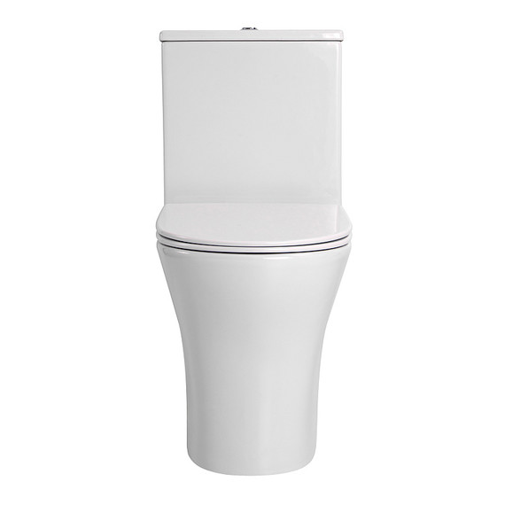 Унитаз-компакт безободковый Azario Reina AZ-2785T с тонким быстросъемным сиденьем микролифт (система смыва Торнадо) фото 9