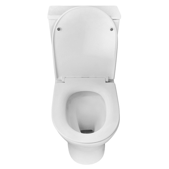 Унитаз-компакт безободковый Azario Reina AZ-2785T с тонким быстросъемным сиденьем микролифт (система смыва Торнадо) фото 3