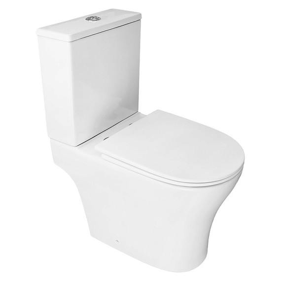 Унитаз-компакт безободковый Azario Reina AZ-2785T с тонким быстросъемным сиденьем микролифт (система смыва Торнадо) фото 4