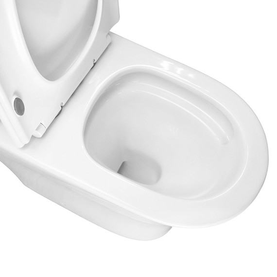 Унитаз-компакт безободковый Azario Reina AZ-2785T с тонким быстросъемным сиденьем микролифт (система смыва Торнадо) фото 5