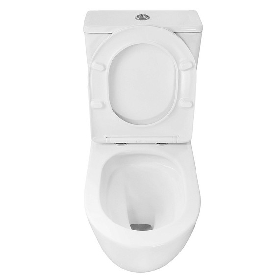 Унитаз-компакт безободковый Azario Levita AZ-2903T с тонким быстросъемным сиденьем микролифт (система смыва Торнадо) фото 8