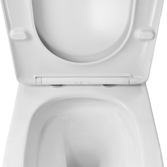 Унитаз-компакт безободковый Azario Levita AZ-2903T с тонким быстросъемным сиденьем микролифт (система смыва Торнадо) фото 9