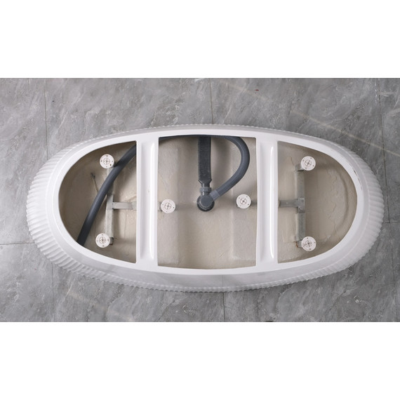 Ванна отдельностоящая Azario Arfa 170x80 см AZ-6613C, в комплекте с сифоном и металлической рамой фото 5