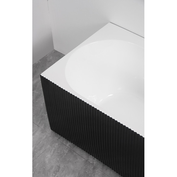 Ванна акриловая Azario Lago Blanco Black 170x75 см AZ-6724-1CLB 17075 (в комплекте с сифоном и металлической рамой) белый глянец/чёрный матовый фото 11