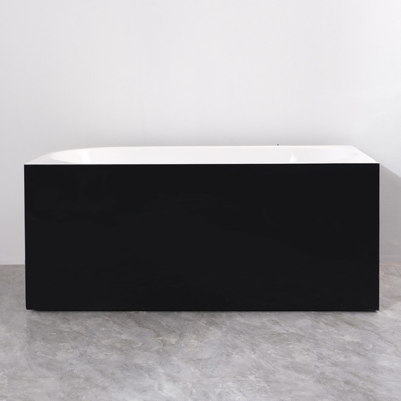 Ванна акриловая Azario Lago Blanco Black 170x75 см AZ-6724-1CLB 17075 (в комплекте с сифоном и металлической рамой) белый глянец/чёрный матовый фото 12