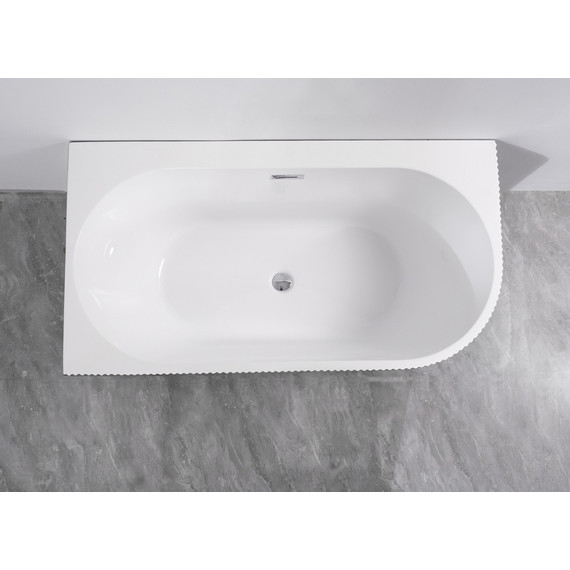 Ванна акриловая Azario Lago Blanco Black 170x75 см AZ-6724-1CLB 17075 (в комплекте с сифоном и металлической рамой) белый глянец/чёрный матовый фото 13