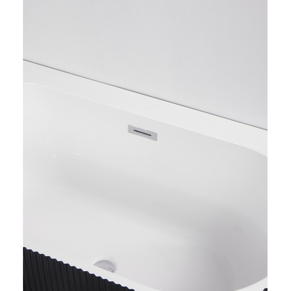 Ванна акриловая Azario Lago Blanco Black 170x75 см AZ-6724-1CLB 17075 (в комплекте с сифоном и металлической рамой) белый глянец/чёрный матовый фото 14