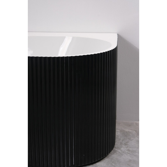 Ванна акриловая Azario Lago Blanco Black 170x75 см AZ-6724-1CLB 17075 (в комплекте с сифоном и металлической рамой) белый глянец/чёрный матовый фото 7