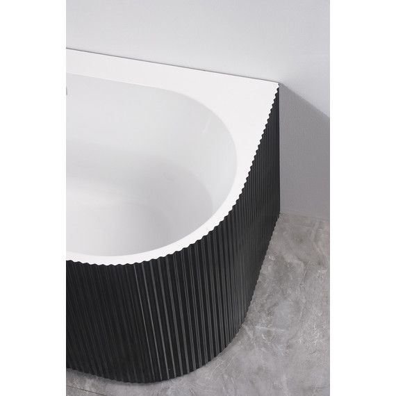 Ванна акриловая Azario Lago Blanco Black 170x75 см AZ-6724-1CLB 17075 (в комплекте с сифоном и металлической рамой) белый глянец/чёрный матовый фото 9