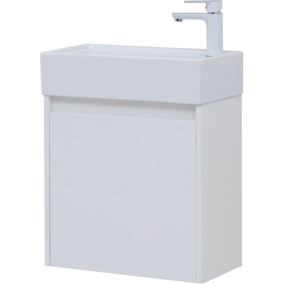 Тумба подвесная с раковиной Aquanet Nova Lite 50 см 00298853, белый глянец фото 3