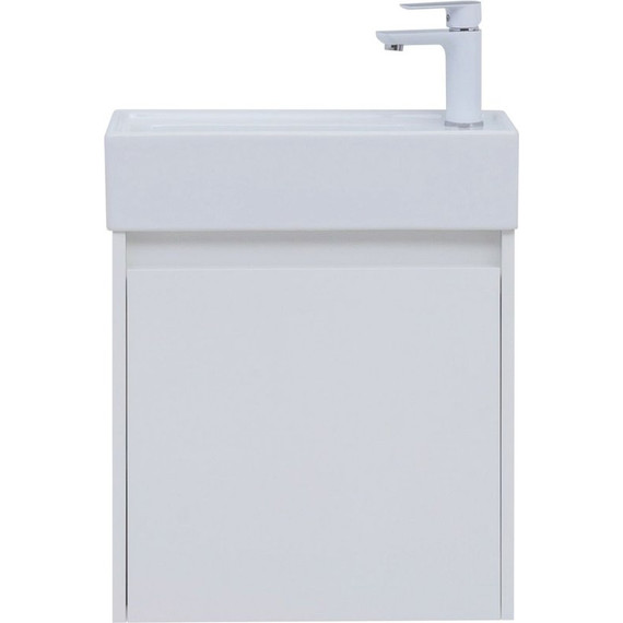 Тумба подвесная с раковиной Aquanet Nova Lite 50 см 00298853, белый глянец фото 