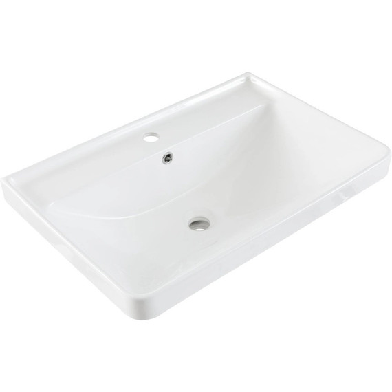 Тумба подвесная с раковиной Aquanet Вега 70 см 00308333, белый фото 2