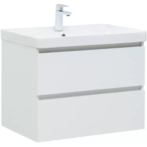 Тумба подвесная с раковиной Aquanet Вега 70 см 00308333, белый фото 