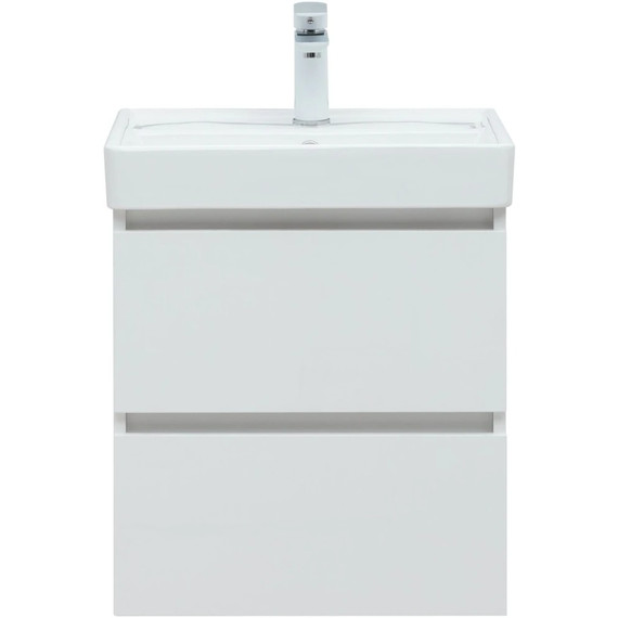 Тумба подвесная с раковиной Aquanet Вега 70 см 00308333, белый фото 4