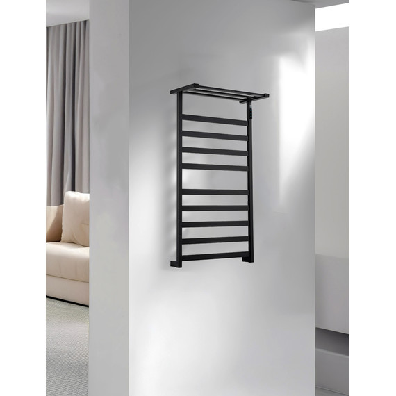 Полотенцесушитель электрический Wonzon & Woghand Frankfurt с полкой П10 450x900 мм WW-1029-GM, темный графит фото 5