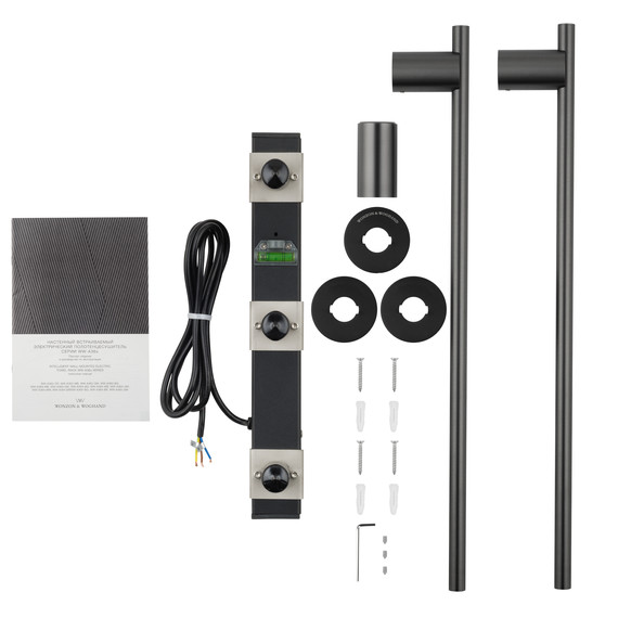 Полотенцесушитель электрический Wonzon & Woghand Dortmund П2 586x390 мм WW-A362-MB, чёрный фото 5