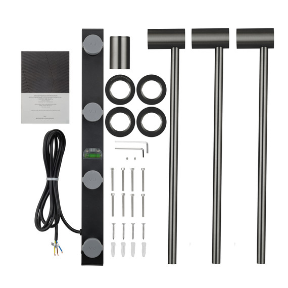 Полотенцесушитель электрический Wonzon & Woghand Hamburg П3 520x515 мм WW-AL313-GM, темный графит фото 5