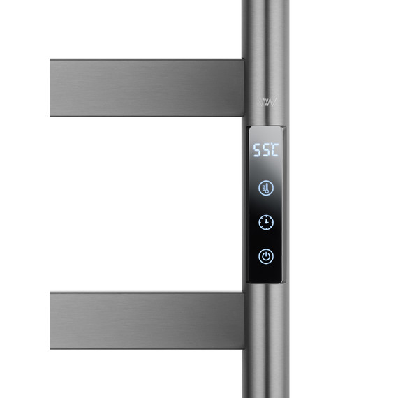 Полотенцесушитель электрический Wonzon & Woghand Düsseldorf П11 450x1620 мм WW-A204-GM, темный графит фото 4