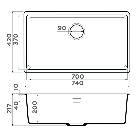 Кухонная мойка Omoikiri Kata 74-U es 4997565, espresso фото 8