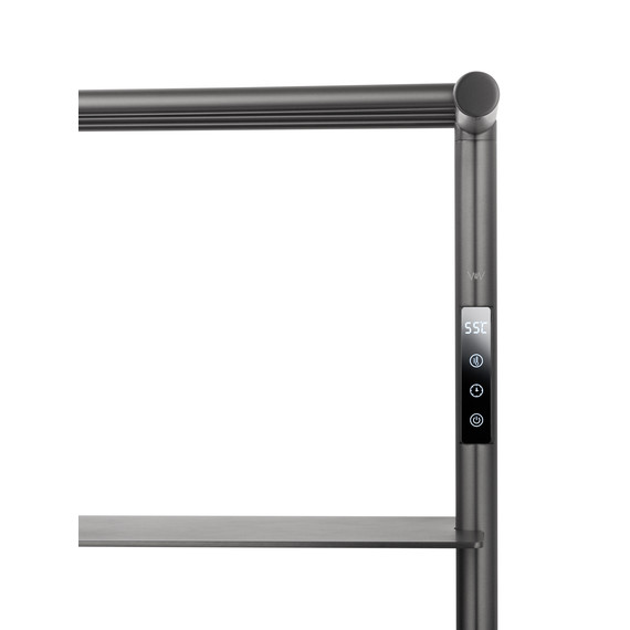 Полотенцесушитель электрический Wonzon & Woghand Düsseldorf с полкой П7 450x862 мм WW-A208-GM, темный графит фото 2