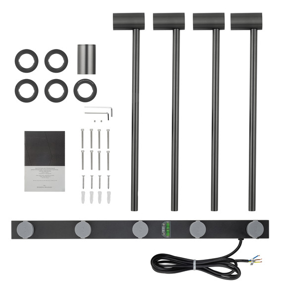 Полотенцесушитель электрический Wonzon & Woghand Hamburg П4 468x665 мм WW-AL314-GM, темный графит фото 5