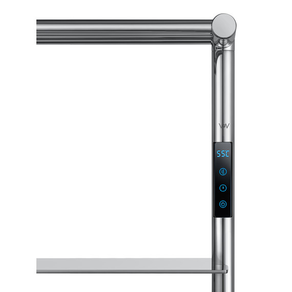 Полотенцесушитель электрический Wonzon & Woghand Düsseldorf с полкой П7 450x862 мм WW-A208-CR фото 4