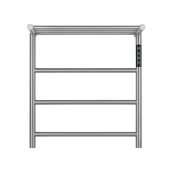 Полотенцесушитель электрический Wonzon & Woghand Bonn с полкой П4 450x500 мм WW-AL402-BR, никель фото 2