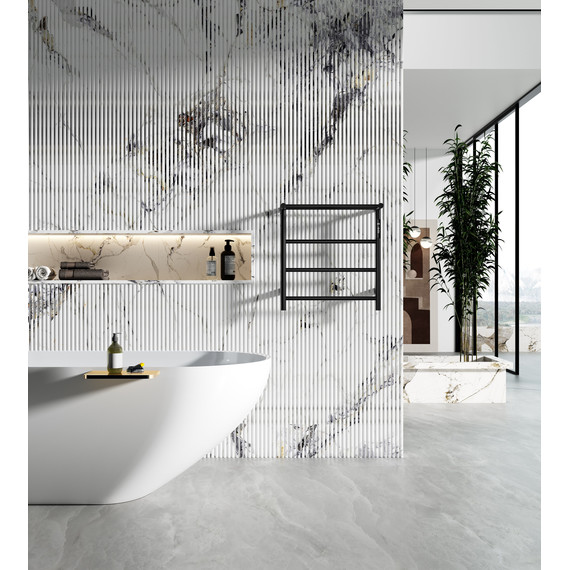 Полотенцесушитель электрический Wonzon & Woghand Bonn с полкой П4 450x500 мм WW-AL402-MB, чёрный фото 2