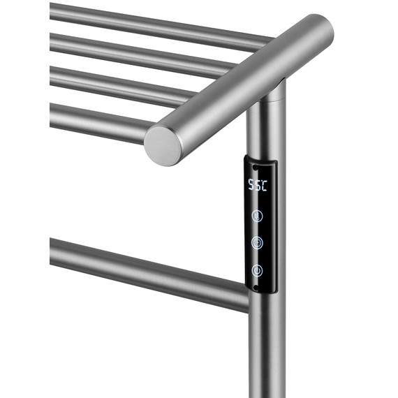 Полотенцесушитель электрический Wonzon & Woghand Bonn с полкой П4 450x500 мм WW-AL402-BR, никель фото 3