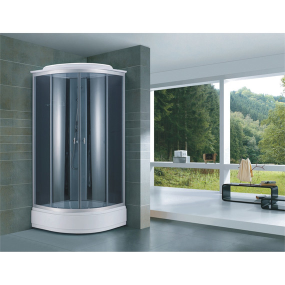 Душевая кабина Loranto 90x90 см CS-881EA26TM/B-90, хром/тонированное фото 2