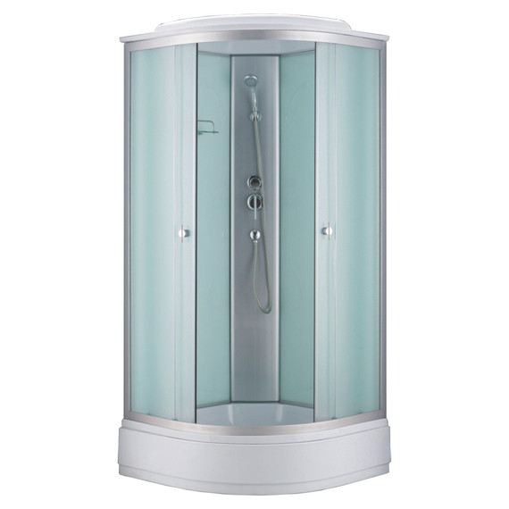 Душевая кабина Loranto 90x90 см CS-881EB26TM/W-90, хром/матовое фото 