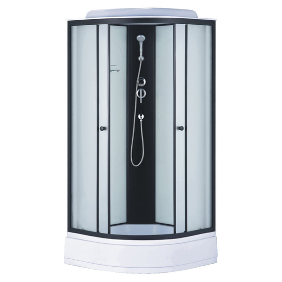 Душевая кабина Loranto 90x90 см CS-881EC26TM/W-90, чёрный/матовое фото 