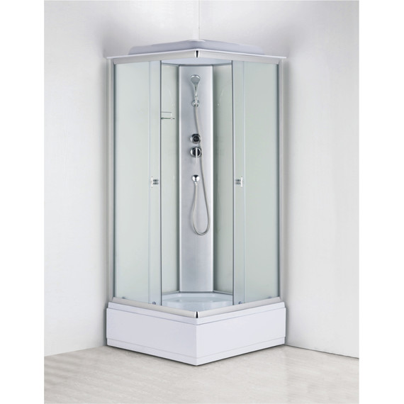 Душевая кабина Loranto 90x90 см CS-990ETM/W-90, хром/матовое фото 2