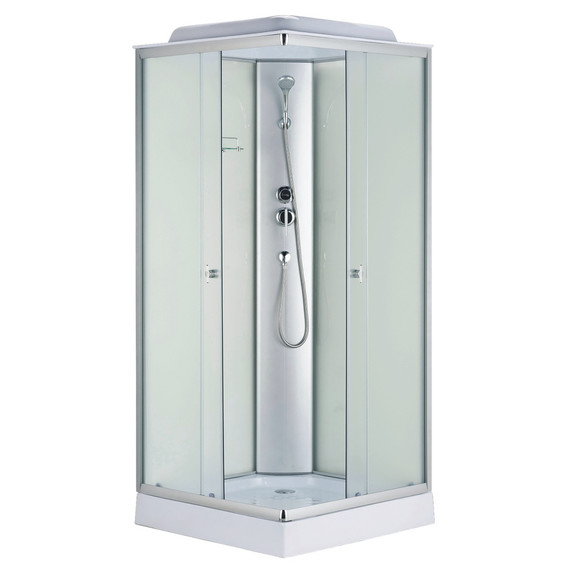 Душевая кабина Loranto 100х100 см CS-992EATM/W-100, хром/матовое фото 